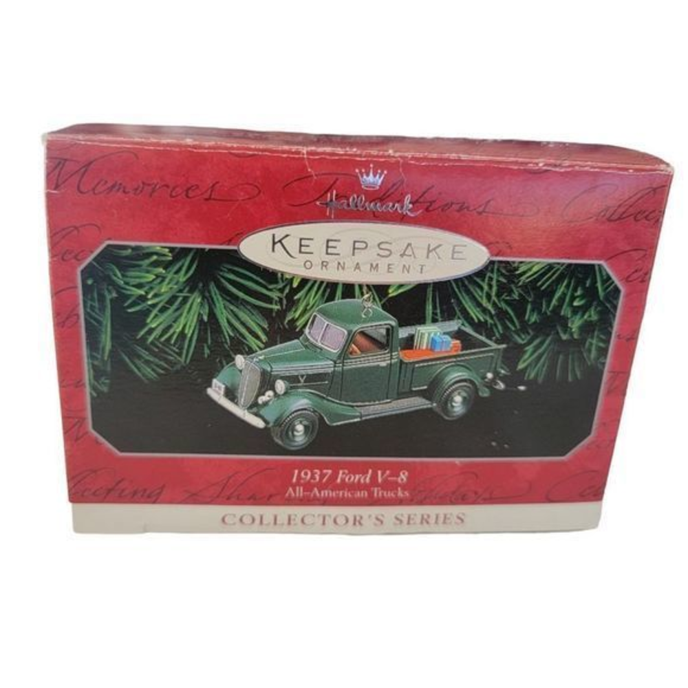 Hallmark 1998 Keepsake Christmas Ornament & Box:  1937 For V8 All American Truck